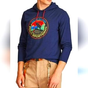 Men's ralph lauren polo sportsman moose pullover sweatshirt size medium